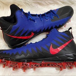 Nike Alpha Menace Cleats blue red NEW size15